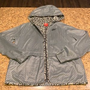 EUC Nike Windrunner Jacket Hoodie WORN ONCE Polka Dot & Floral Designs